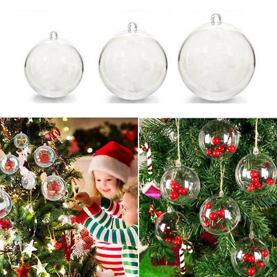5-50pcs Christmas Clear Glass DIY Xmas Tree Hanging Baubles Ball Ornament 7//10cm