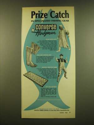 1966 Converse Hodgman Fishing Gear Ad - Nylon Fishing Shirt, Rod & Reel