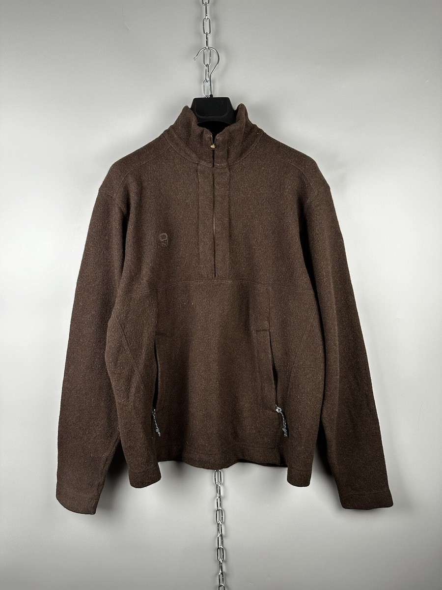 Mountain Equipment Mens Outdoor Half Zip Wool Knit Jumper Sweater Size M L