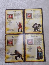XQeeC9 - 4 x Hero Quest Character Sheets - Vintage - Spare Parts Accessories