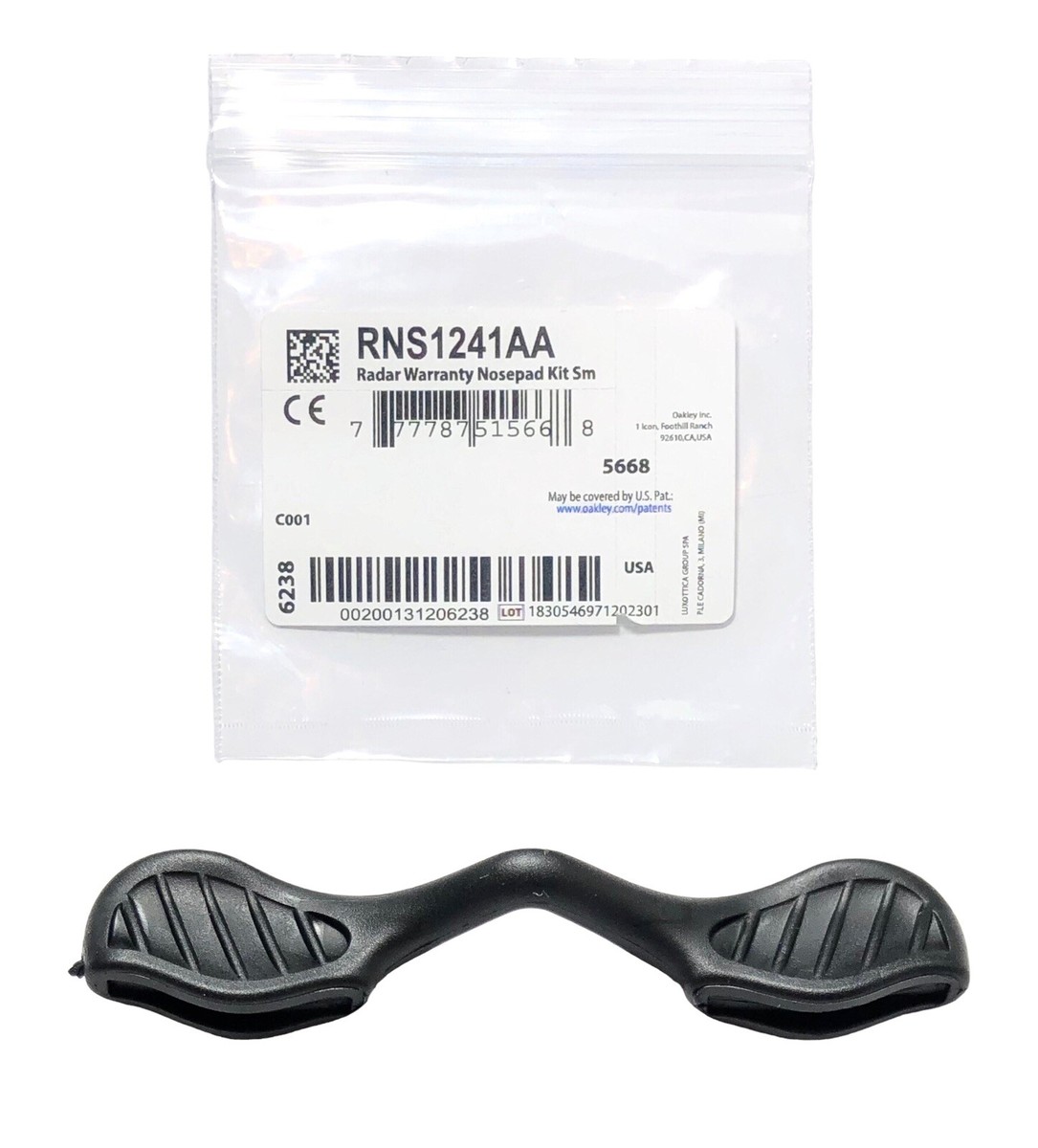 Oakley Hydra OO9229 Black Rubber Replacement Nose Pads Genuine