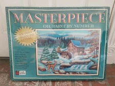 Vintage Craft House Oil Paint by Number Set 13202 The Old Mill 18" x 24" NEW