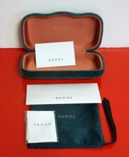New Gucci Sunglasses Eyeglasses Velvet Clamshell Case w/Authenticity booklet