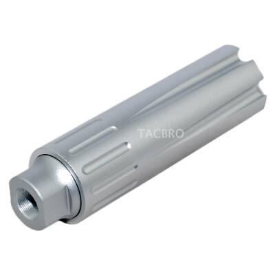 Silver Aluminum Muzzle Brake 1/2''x36 Thread Pitch For 9MM