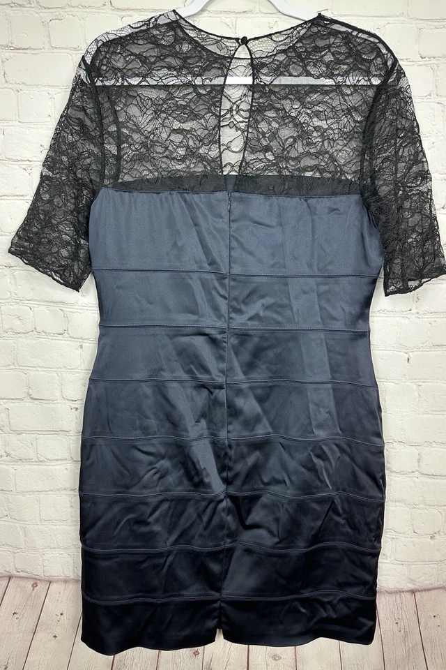 Vestido Chetta B Sherri Bloom Peter Noviella Fiesta Noche Boda Talla 14 Azul Foto 2 de 4