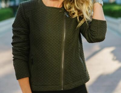 Lyssé Women's Quilted Devoe Jacket Size XS Olive
