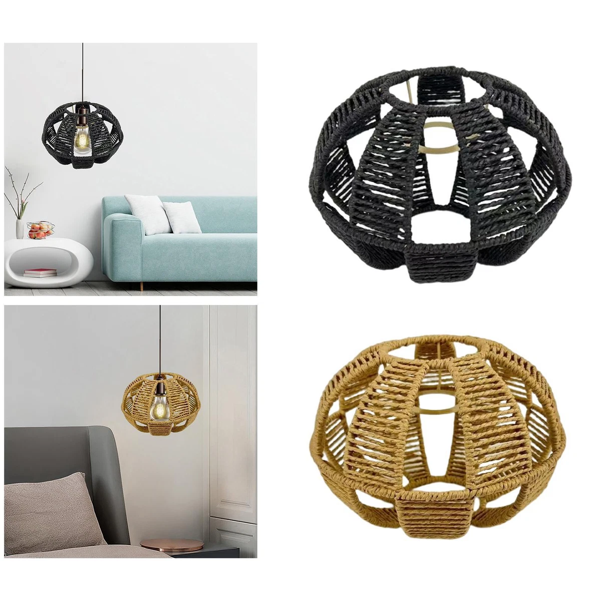 Woven chandelier deals shades