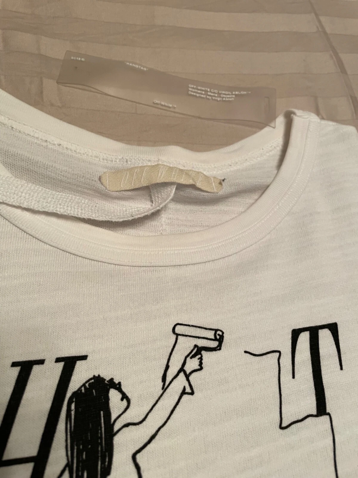 T shirt OFF BIANCA Virgil Abloh felpa con cappuccio media large XL not fear of god cappello Pyrex