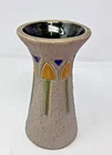 Roseville Mostique Gray Arts And Crafts Pottery 8"Yellow Flower Vase