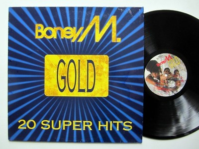 BONEY M Gold 20 Super Hits LP 1992 w/free RASPUTIN USA Promo 12'' long version