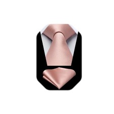 Boys Tie Kids Necktie with Pocket Square Set Ties for Boy Formal Neck A-pink