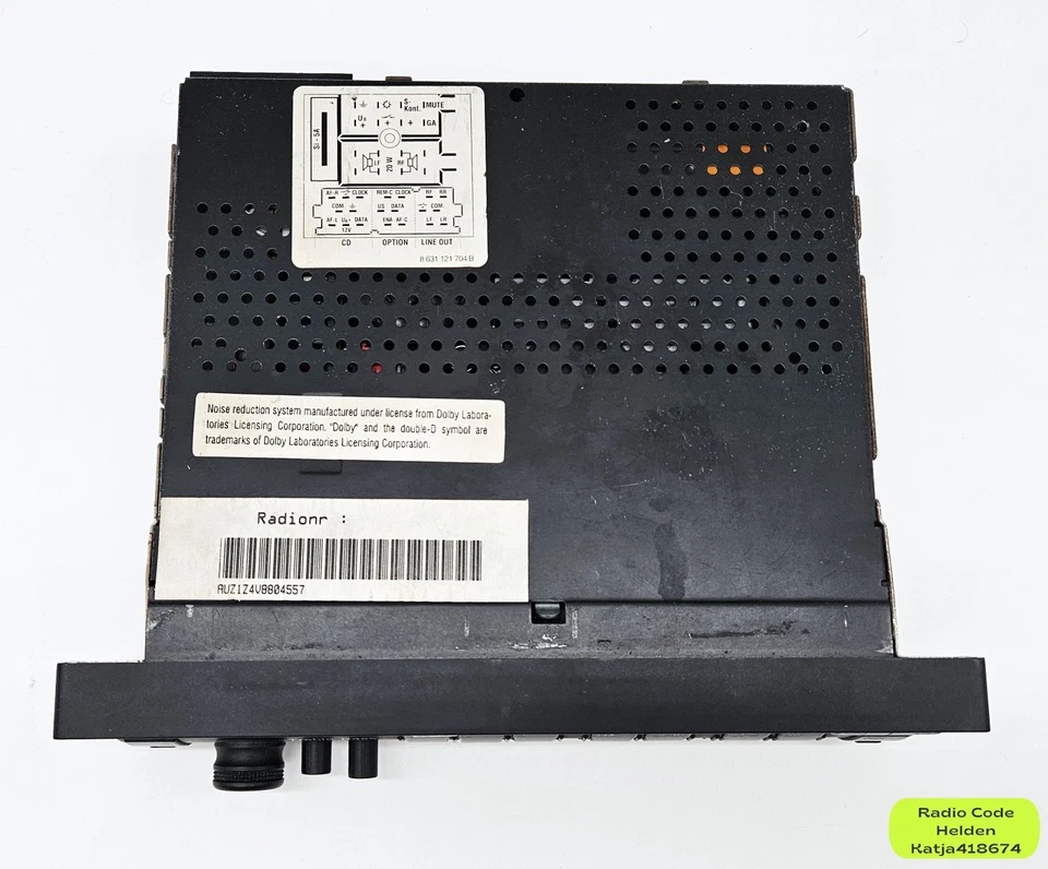 Audi Delta CC Kasetten Radio Original Blaupunkt Autoradio mit Code 22cm - Bild 4 von 4