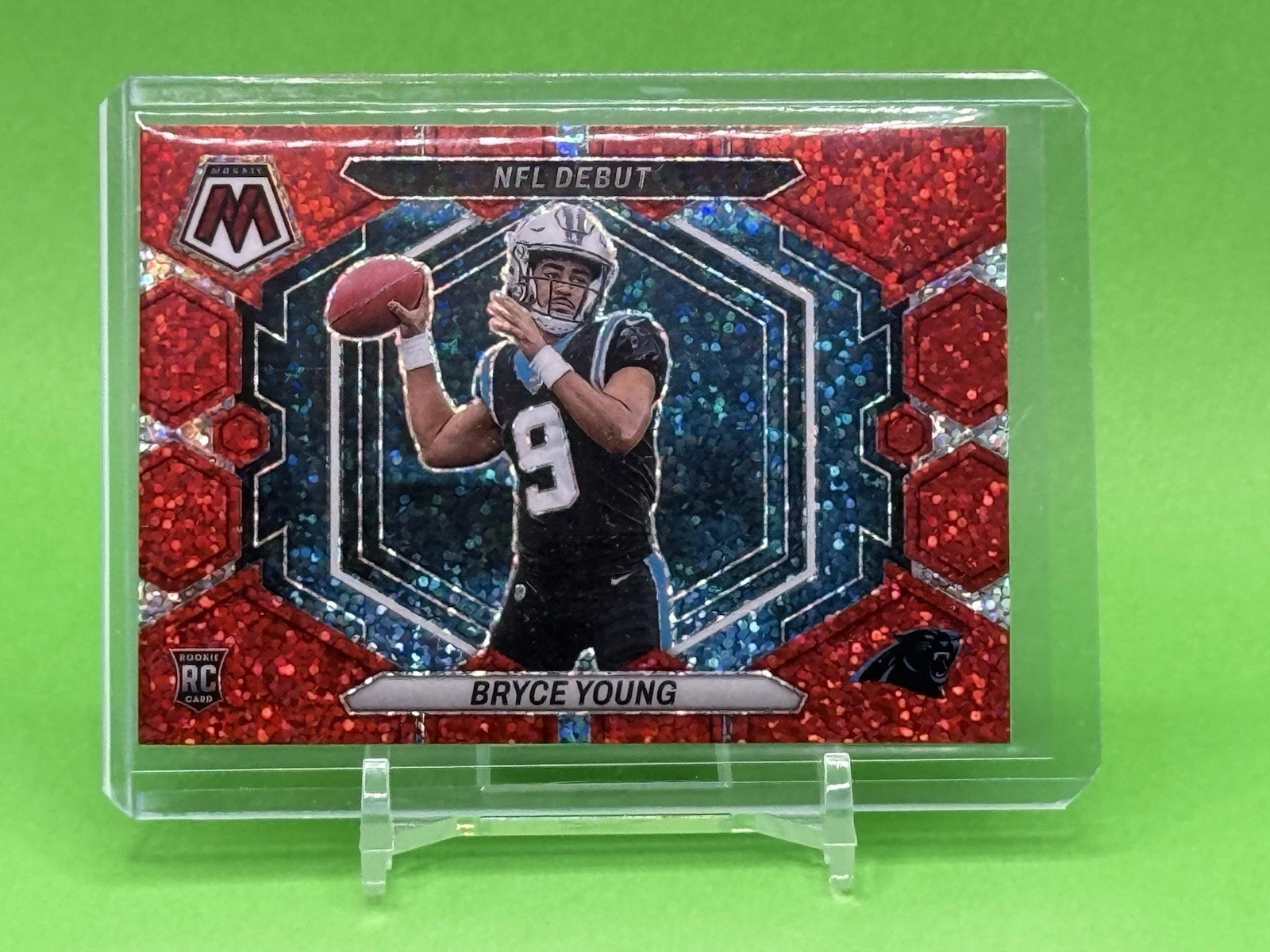 2023 Panini Mosaic BRYCE YOUNG Red Sparkle NFL Debut Prizm Rookie - PANTHERS RC