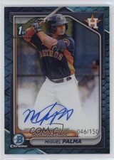 2024 Bowman Chrome Prospect Blue Reptilian Refractor /150 Miguel Palma Auto 12fl
