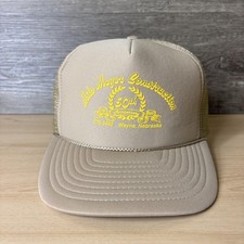Vintage Milo Meyer Construction Hat Cap Snap Back Tan Mesh Trucker Mens 2000s