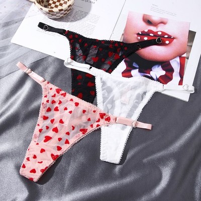 5 Pack Lot Sexy Womens See Through Sheer Panties Thongs G string Bikini Lingerie