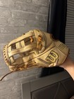 Wilson A2000 11.5" Left Throw Tan Leather Baseball Glove w/ Wrist Strap — photo 1