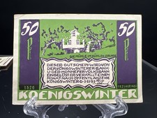 1921 Germany Koenigswinter Notgeld 50 Pfennig Note (2799)