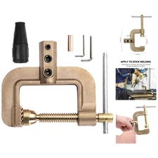 Versatile 400A Welding Ground Clamp - Solid Brass for TIG, MIG & Stick Welding