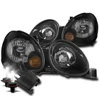 FOR 1998-2005 LEXUS GS300 GS400 GS430 BLACK HEADLIGHTS LAMPS +50W 6K XENON HID