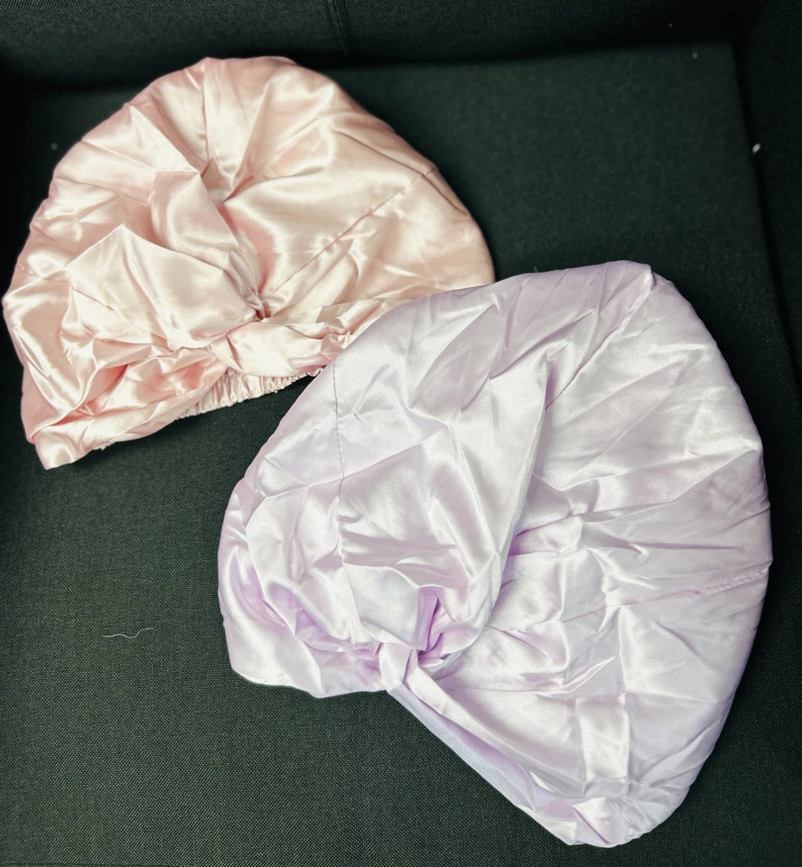 4 piezas gorro de pelo satinado de seda para mujeres durmientes, envoltura de cabello de seda para dormir Foto 2 de 4