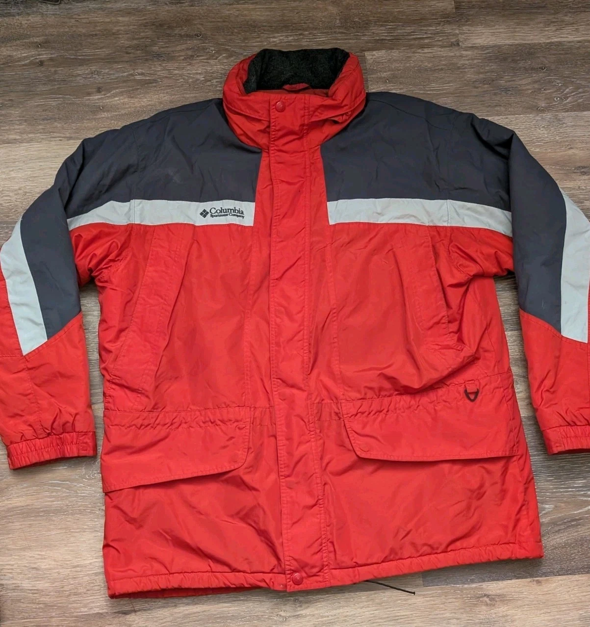 Columbia Men's XL Omni-Shield Ski Jacket Hooded Waterproof Red