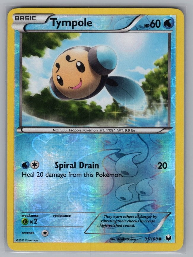 Tympole 31/108 Common Dark Explorers Pokemon Near Mint