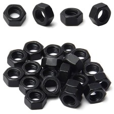23 Pack M8-1.25 Hex Nuts Carbon Steel Black Oxide Metric Replacement Hardware