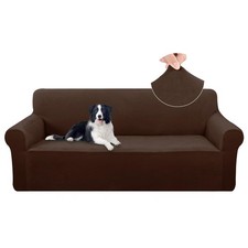 Velvet Sofa Covers Stretch Couch Covers for 3 Cushion Couch Furniture Protect...