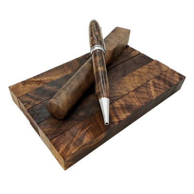 Burled Highly Figured Walnut Pen Blanks - 3/4'' x 3/4'' x 6'' (5 Pcs)