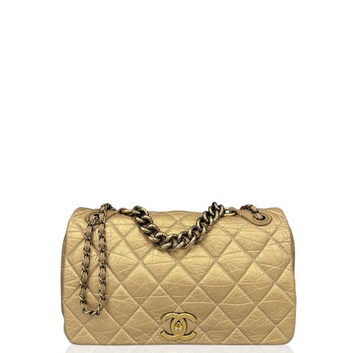 Chanel Flap Bag Gold Aged Calfskin (hs040926b1)