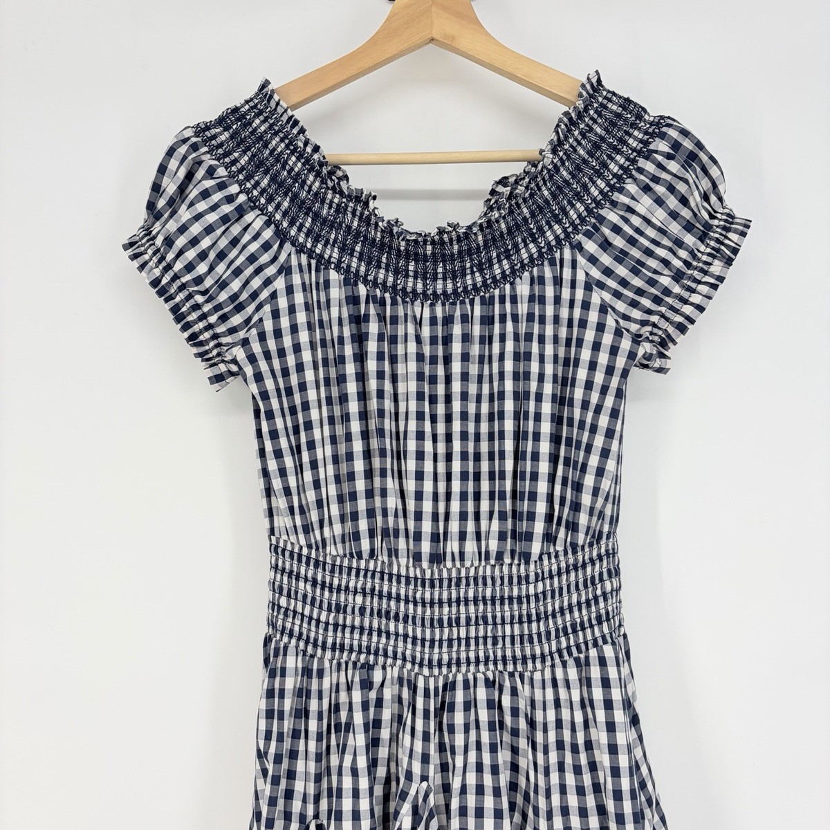 blue gingham off the shoulder dress Donna Karan Women's Floral Sleeveless Dress - Nightfall Multi main image 1