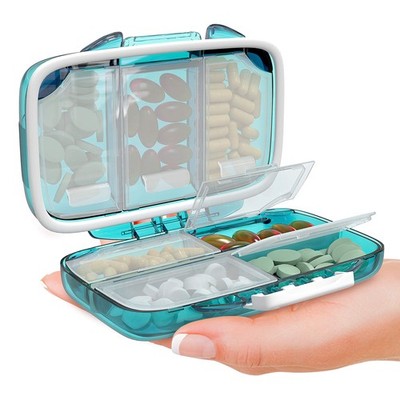 Travel Pill Organizer   Compact Medicine Kit for Small (Pack of 1), Green