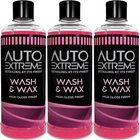 3 x Auto Extreme Wash & Wax Shampoo High Gloss Finish 800ml