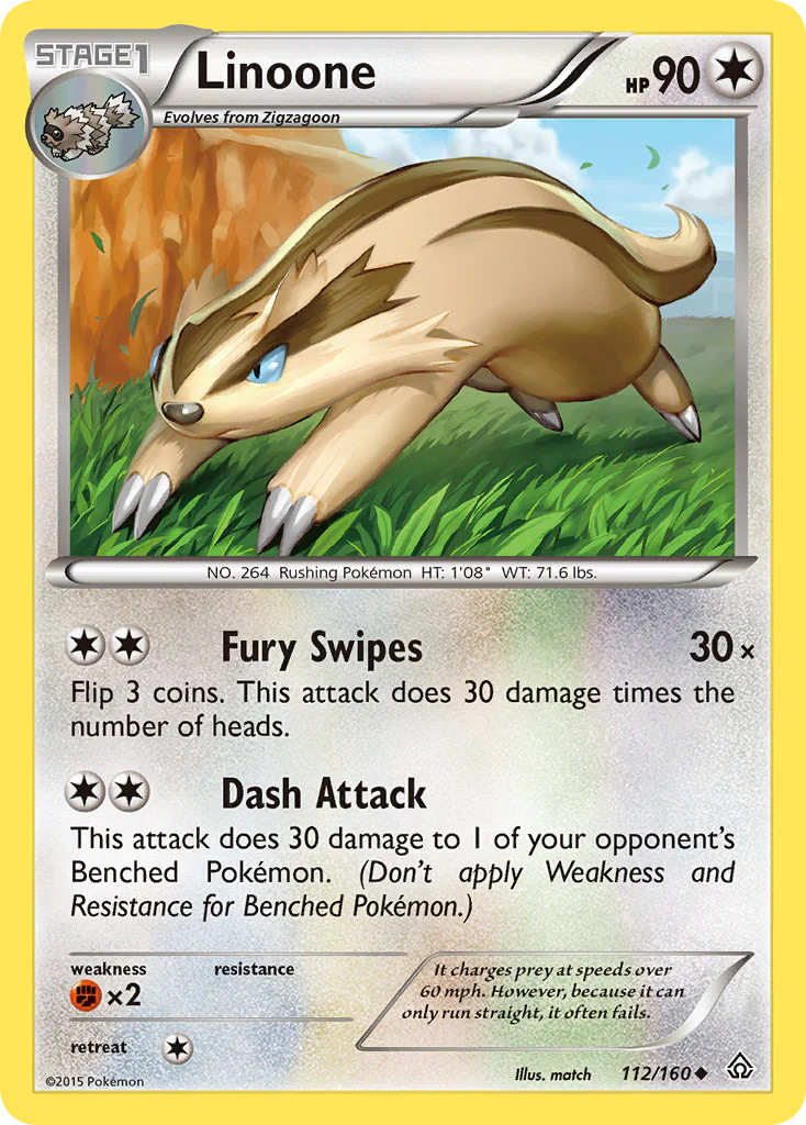 Linoone (112/160) [XY: Primal Clash] Lightly Played