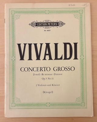 Vivaldi: Concerto Grosso in D Minor, Op. 3, No.11, for 2 Violins (Sheet Music)