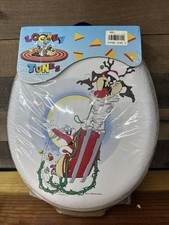 Vintage 1996 Looney Tunes Bugs Bunny Taz Christmas Padded Toilet Seat Sealed Vintage 1996 Looney Tunes Bugs Bunny Taz Christmas Padded Toilet Seat Sealed