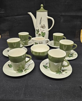 Vintage Mid Century Palissy '' Shadow Rose '' 15 teiliges Kaffeeservice