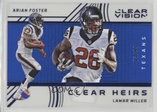 2016 Panini Clear Vision Clear Heirs Blue /99 Arian Foster Lamar Miller #17