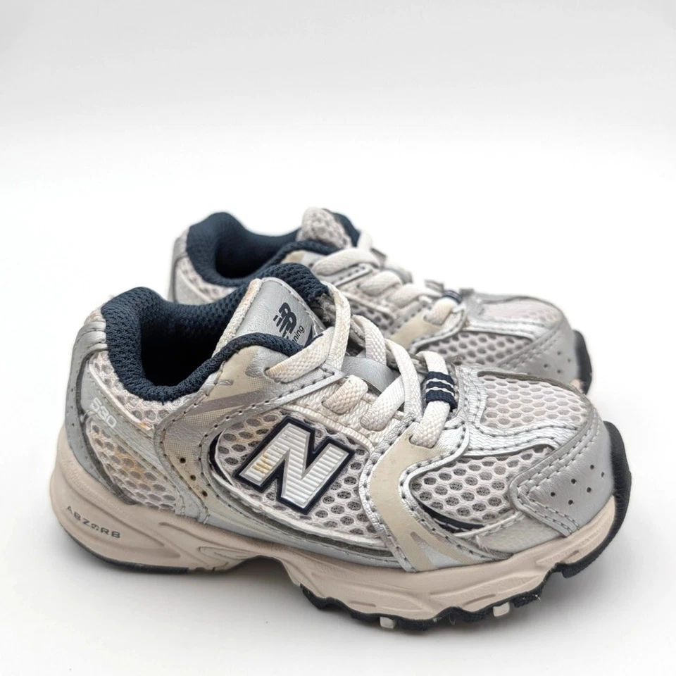 New Balance 530 Bungee Toddler Sneaker Shoes Silver/White/Gray Size US5 EU21 - Image 3 of 4