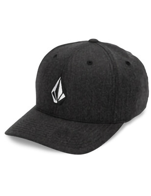 Volcom Full Stone Heather Flexfit Curved Schirmmütze in Charcoal Heather für Herren
