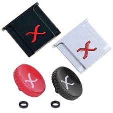 Fuji Fujifilm X Metal Shutter Button and Hot Shoe Cover 2pc Combo Accessory