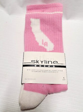Skyline Socks Los Angeles Pink with California and LA on socks NEW