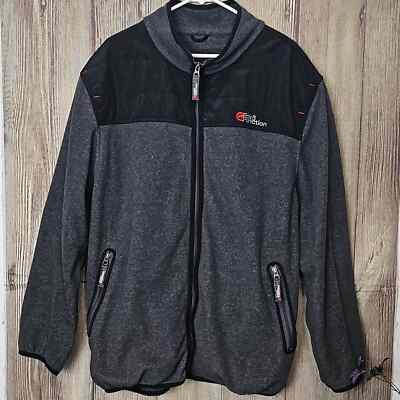 Ecko Function Fleece Jacket Mens Sz 2XL Gray Blk