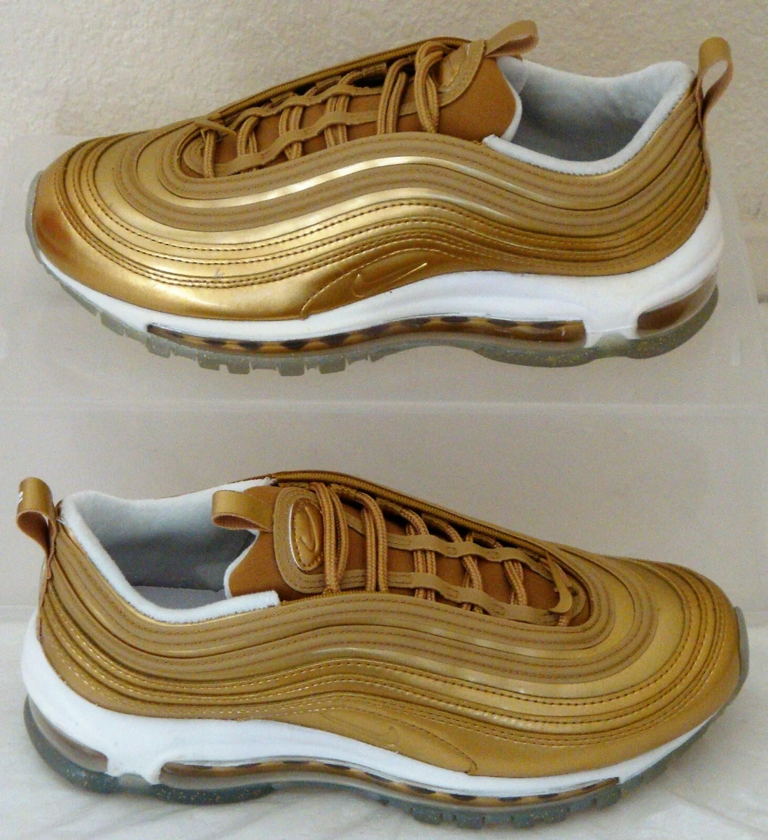 New Nike Air Max 97 QS Metallic Gold Womens US Size 6.5 UK 4 EUR 37.5 CJ0625 700