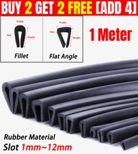 1mm to 12mm Edge Protection Frame Profile Rubber Edging Trim Seal U-profile Slot