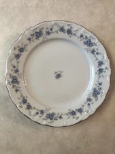 Winterling Bavaria Germany Renaissance Blue Floral 10” Dinner Plate