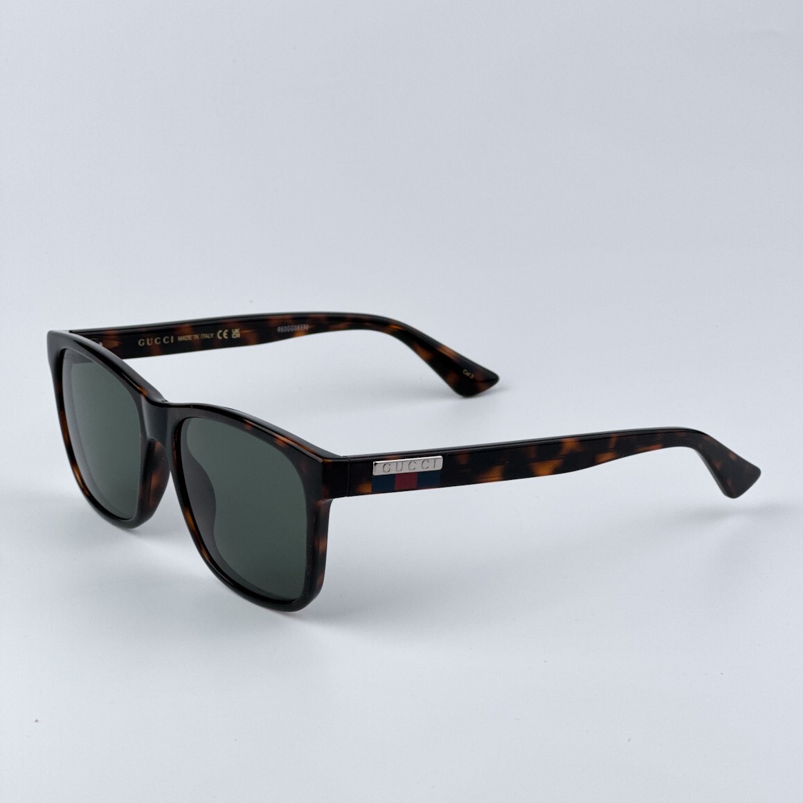 Gucci GG0746S 003 BRAND NEW Sunglasses Havana Green Rectangle Unisex Gucci Men AUTHENTIC Sunglasses Havana Green Rectangle  main image 2