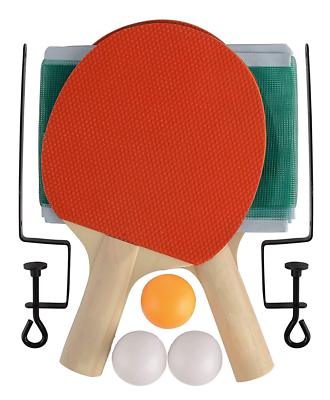 TISCHTENNIS SET QUICK EASY INDOOR TISCHTENNISSCHLÄGER BÄLLE PADDEL NETZ HOME OFFICE 