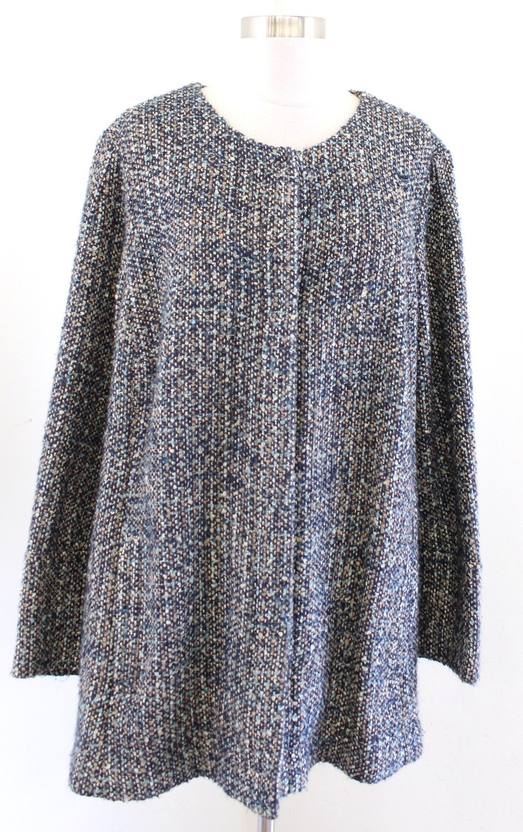 Veste Tweed Bleu DUBLIN CUBBINGTON Pour Femme, Taille 20 (44), Occasion UK